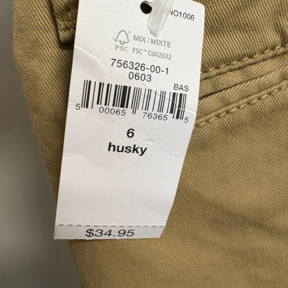 Gap Kids Boys Husky Khaki Tan Pants Size 6 NWT - Picture 4 of 8